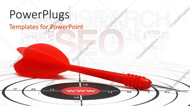  Presentation with engine - An arrow with SEO related content