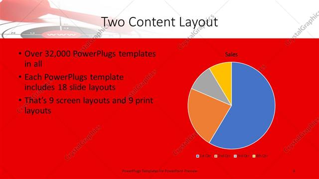 Two Content presentation slide layout