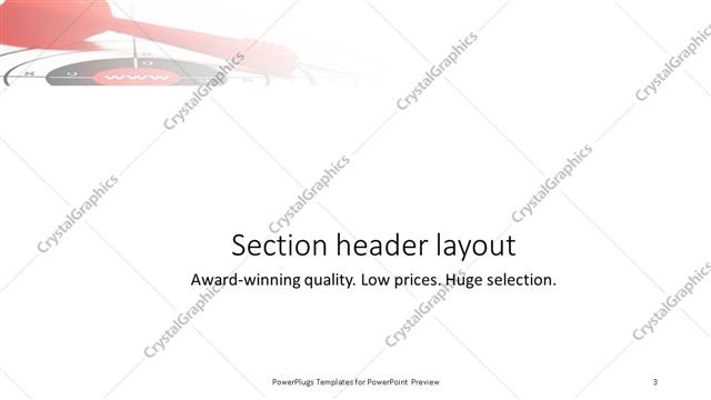 Section Header presentation slide layout