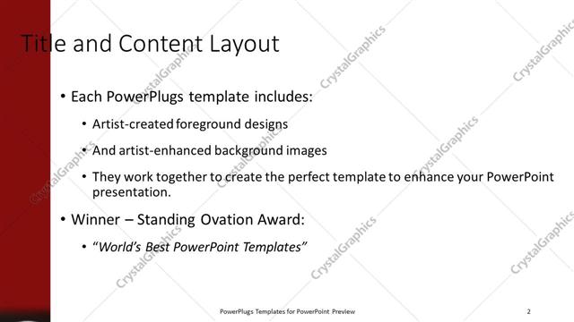 Title and Content presentation slide layout