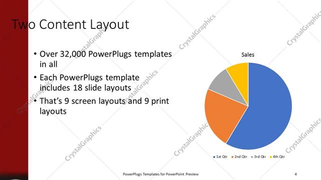 Two Content presentation slide layout