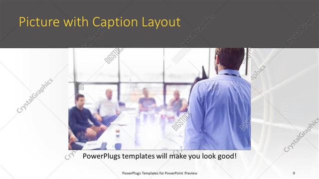 Picture with Caption presentation slide layout