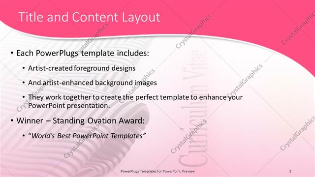 Title and Content presentation slide layout