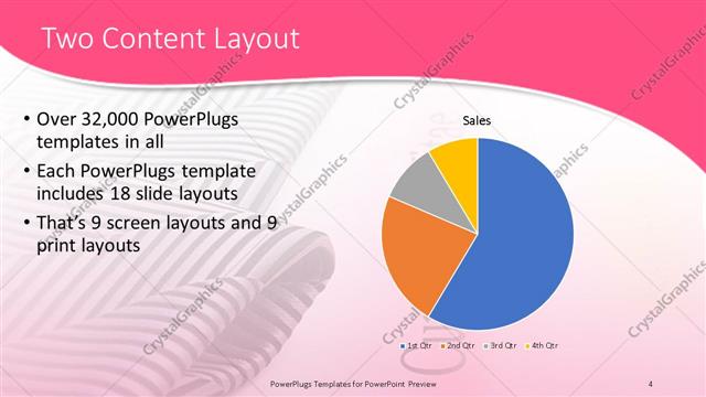 Two Content presentation slide layout