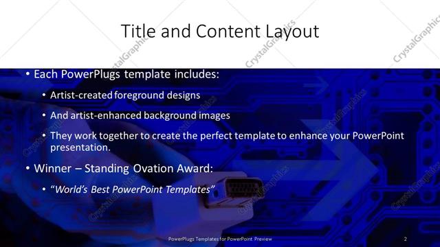 Title and Content presentation slide layout