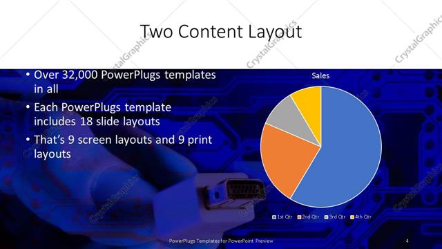 Two Content presentation slide layout