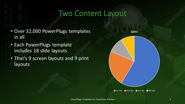 Two Content presentation slide layout