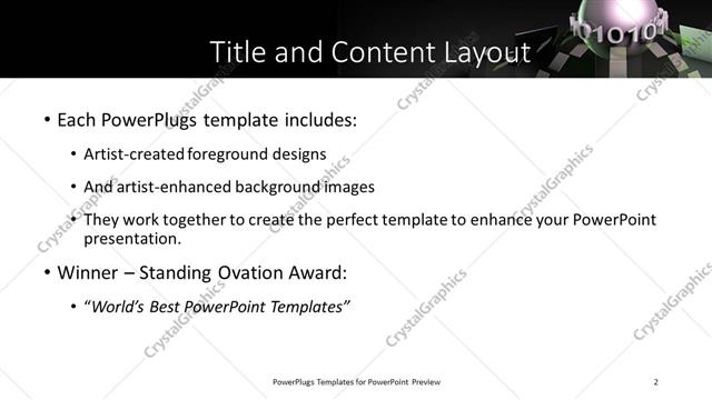 Title and Content presentation slide layout