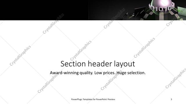 Section Header presentation slide layout