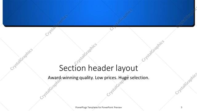 Section Header presentation slide layout