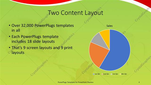 Two Content presentation slide layout