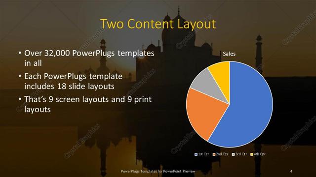Two Content presentation slide layout