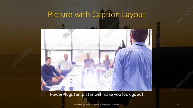 Picture with Caption presentation slide layout