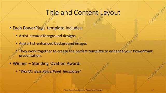 Title and Content presentation slide layout