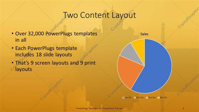 Two Content presentation slide layout