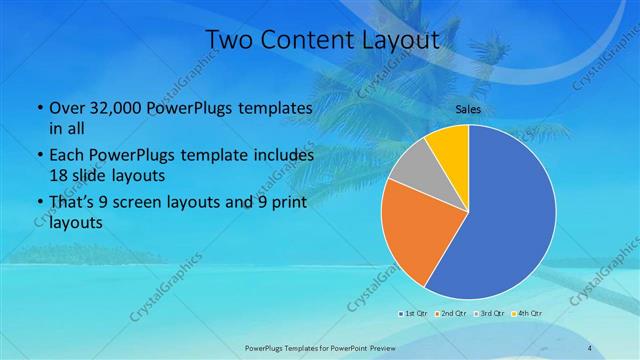 Two Content presentation slide layout