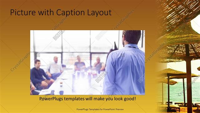 Picture with Caption presentation slide layout
