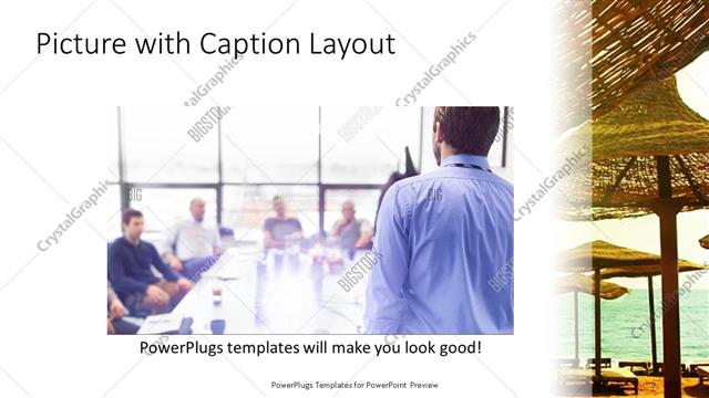 Picture with Caption presentation slide layout