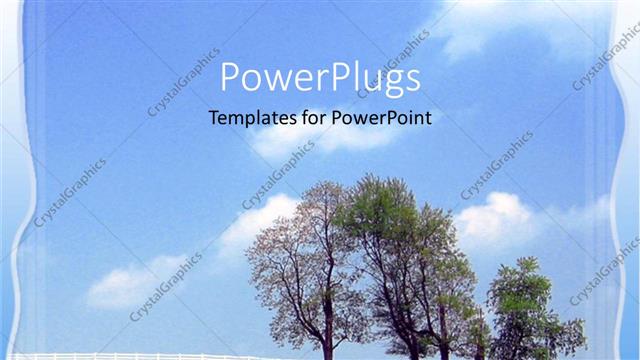  Presentation with skies - Day light view of a natural landscape with blue skies