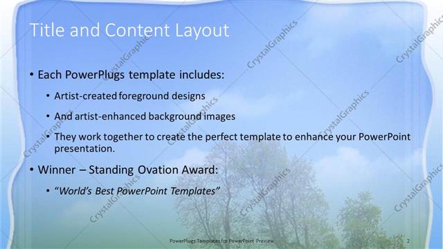 Title and Content presentation slide layout