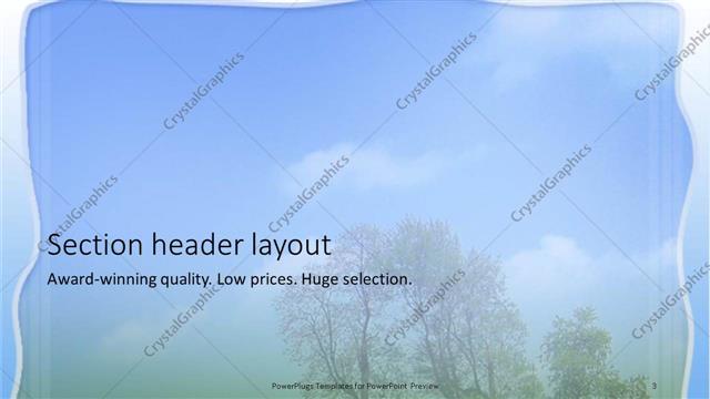 Section Header presentation slide layout