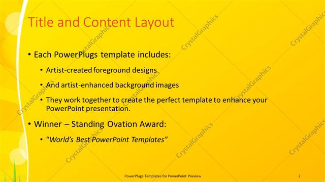 Title and Content presentation slide layout