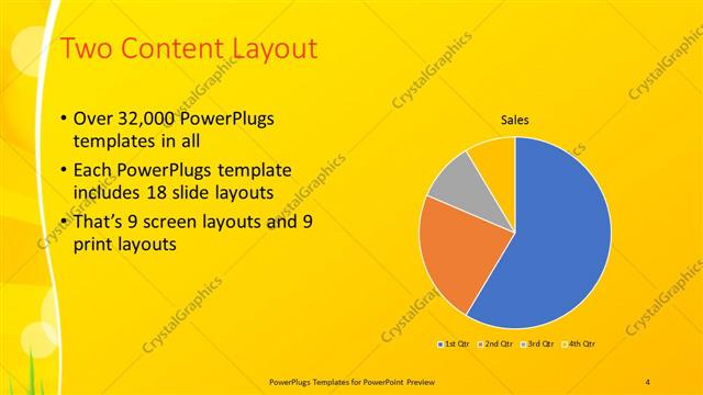 Two Content presentation slide layout