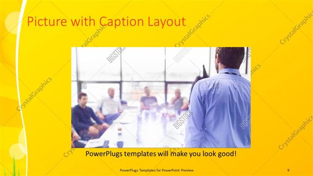 Picture with Caption presentation slide layout