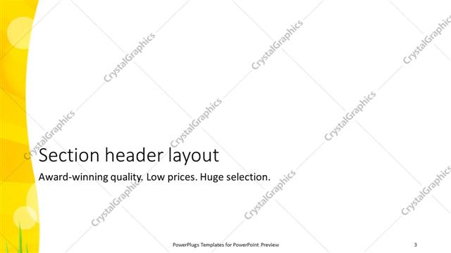Section Header presentation slide layout