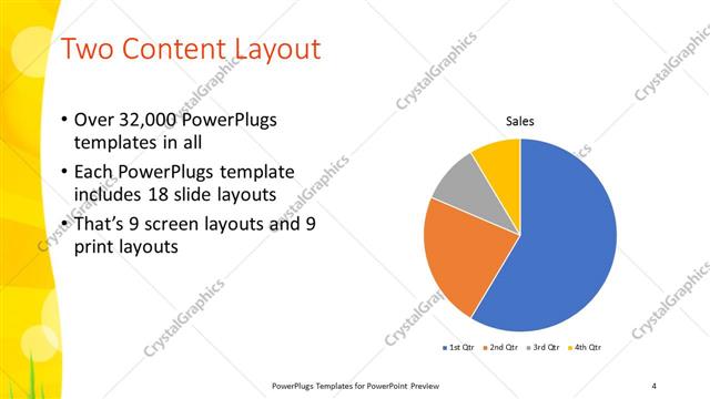 Two Content presentation slide layout