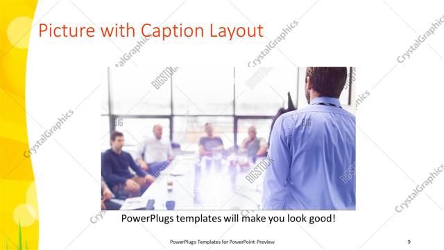 Picture with Caption presentation slide layout