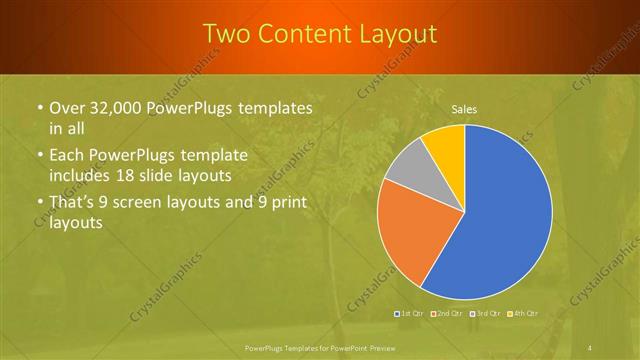 Two Content presentation slide layout