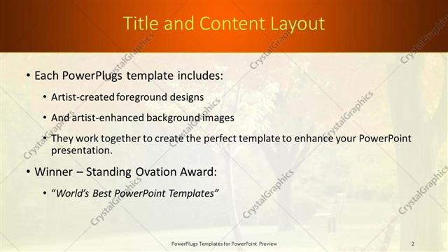 Title and Content presentation slide layout