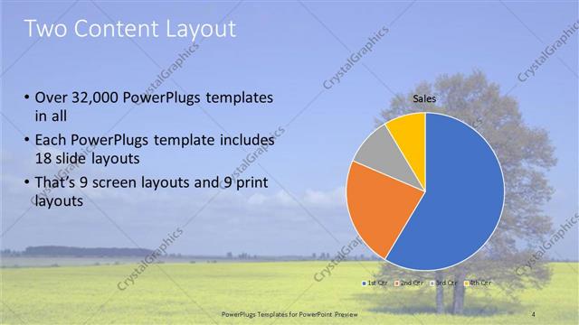 Two Content presentation slide layout