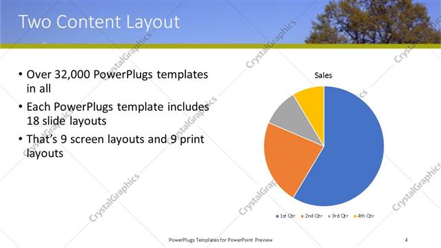 Two Content presentation slide layout
