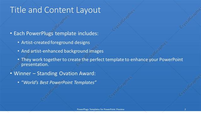 Title and Content presentation slide layout