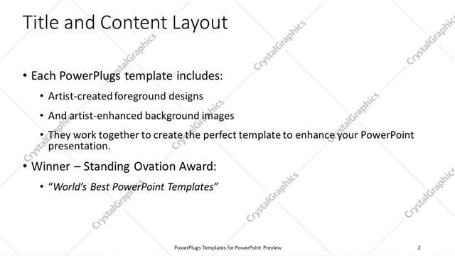 Title and Content presentation slide layout