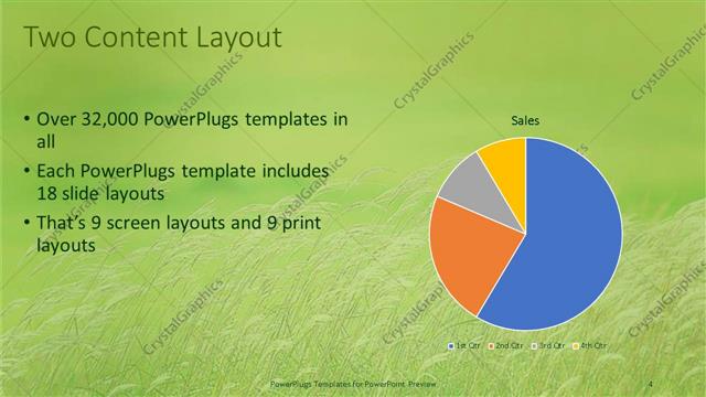 Two Content presentation slide layout