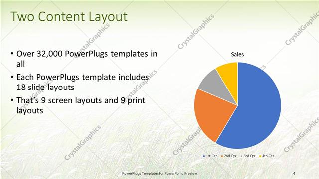 Two Content presentation slide layout