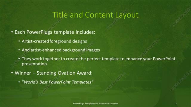 Title and Content presentation slide layout