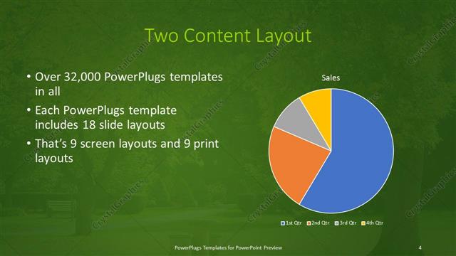 Two Content presentation slide layout