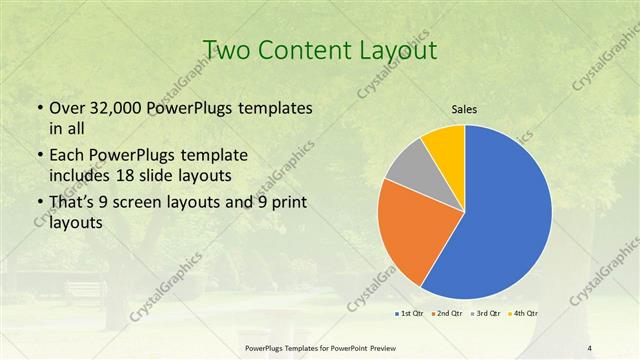 Two Content presentation slide layout
