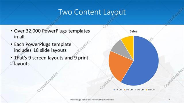 Two Content presentation slide layout