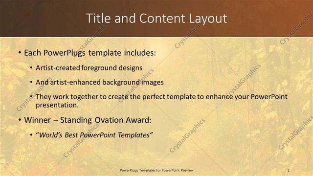 Title and Content presentation slide layout