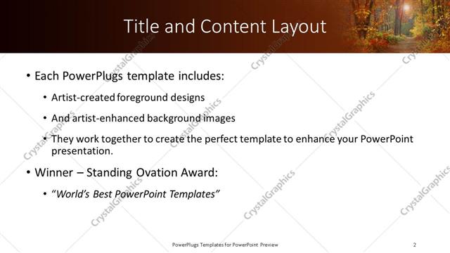 Title and Content presentation slide layout
