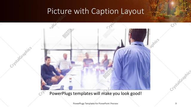Picture with Caption presentation slide layout