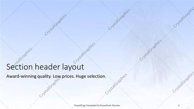 Section Header presentation slide layout