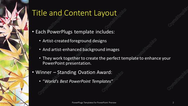 Title and Content presentation slide layout