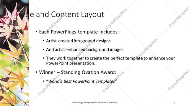 Title and Content presentation slide layout