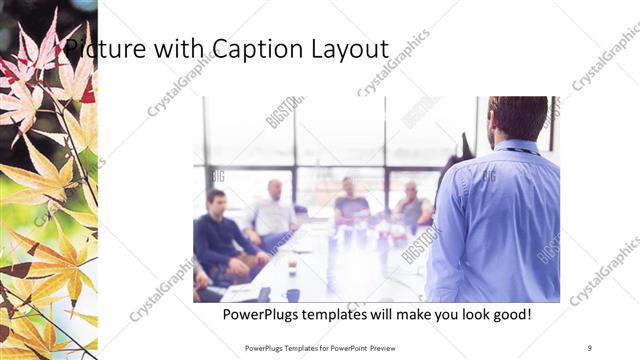 Picture with Caption presentation slide layout
